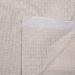 Off White Colour Dyeable Georgette Thread Embroidered Fabric