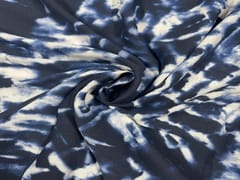 Printed Cotton Navy Blue Tie and Dye