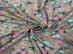 Printed Cotton Grey Floral