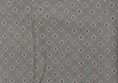 Cotton Light Grey Red Floral Print