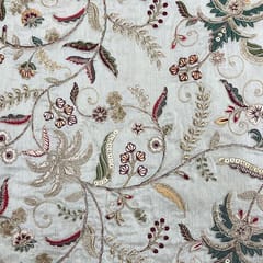 Dola Silk Embroidered Fabric