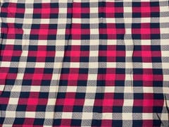 Printed Cotton Red Black Checks