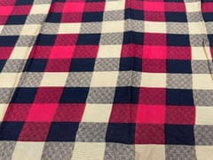 Printed Cotton Red Black Checks