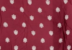 Cotton Maroon Abstract Print