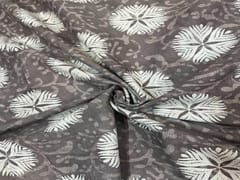 Cotton Cambric Dabbu Dark Grey Abstract Print