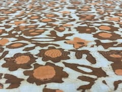 Cotton Cambric Dabbu Brown Floral Print