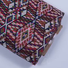 Multi Colour Geometric Cotton Blend Jacquard