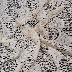 Off White Dyeable Cotton Net