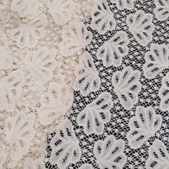 Off White Shell Design Dyeable Cotton Net