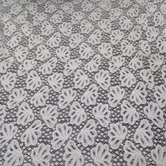 Off White Shell Design Dyeable Cotton Net