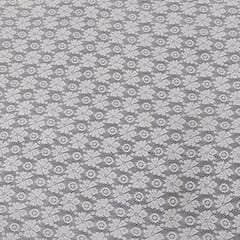 Off White Floral Design Dyeable Cotton Net