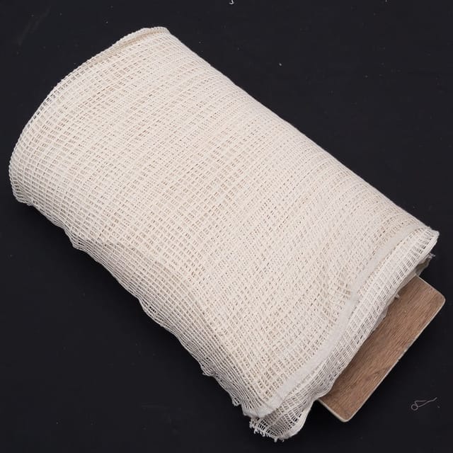 Off White Dyeable Cotton Net