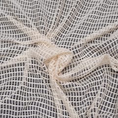 Off White Dyeable Cotton Net