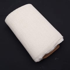 Off White Small Circle Design Dyeable Cotton Net