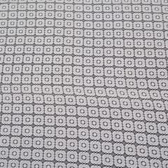 Off White Square Design Dyeable Cotton Net