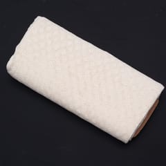 Off White Small Floral Design Dyeable Cotton Net