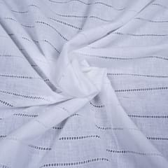 Self Leeno Cotton Stripe Dyeable Fabric