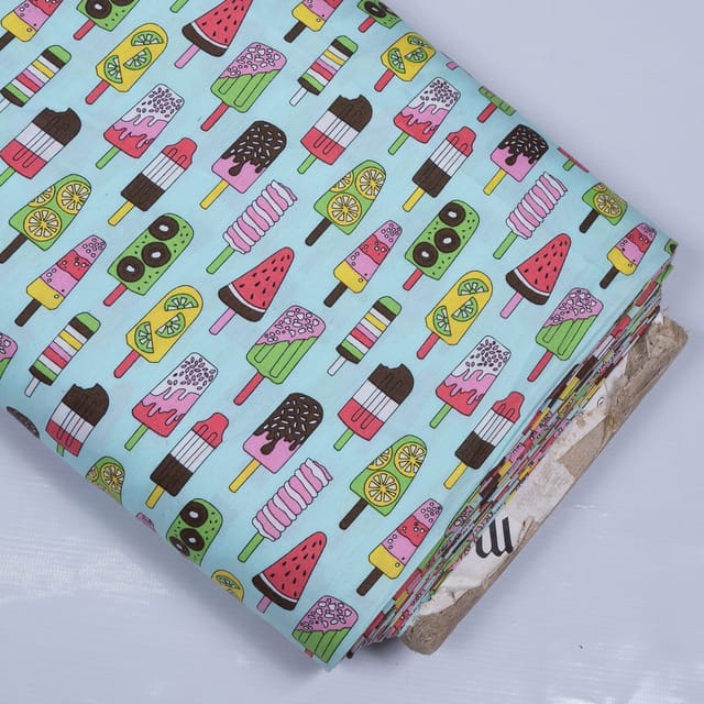 Multi Colour Icecream Cotton Print