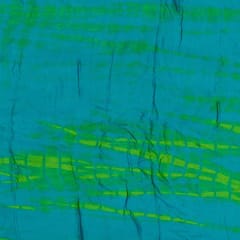 Firozi and Green Modal Satin Shibori Fabric