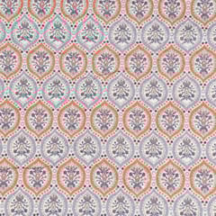 Multi Colour Velvet Print with Embroidery Fabric