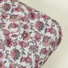 Multi Colour Velvet Print with Embroidery Fabric