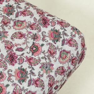 Multi Colour Velvet Print with Embroidery Fabric