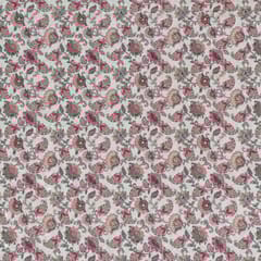 Multi Colour Velvet Print with Embroidery Fabric