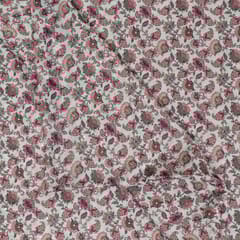 Multi Colour Velvet Print with Embroidery Fabric
