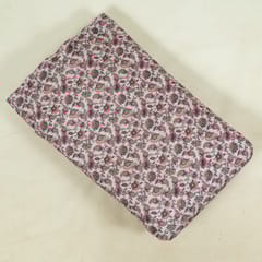 Multi Colour Velvet Print with Embroidery Fabric