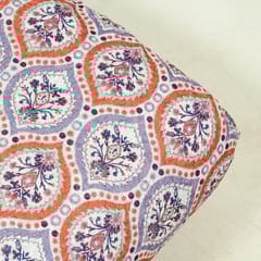 Multi Colour Velvet Print with Embroidery Fabric