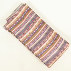 Brown Colour Pashmina Geometric Printed Fabric