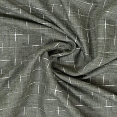Grey Colour Cotton Yarn Dyed Dobby Fabric