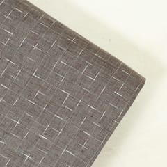 Brown Colour Cotton Yarn Dyed Dobby Fabric