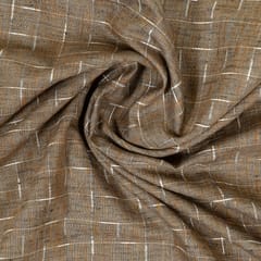 Beige Colour Cotton Yarn Dyed Dobby Fabric