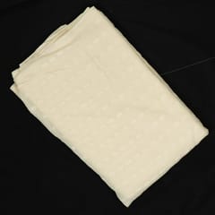 Off White Colour Dyeable Cotton Dobby Fabric