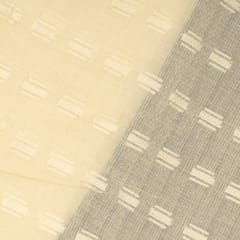 Off White Colour Dyeable Cotton Dobby Fabric