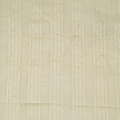 Off White Colour Dyeable Leeno Cotton Dobby Fabric