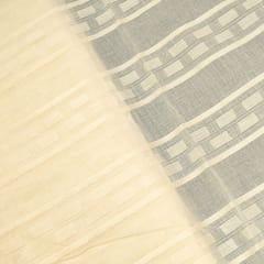 Off White Colour Dyeable Leeno Cotton Dobby Fabric