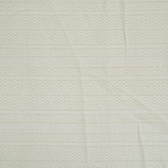 Cream Colour Leeno Cotton Dyeable Dobby Fabric