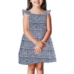 Blue Polka Dot Printed Rayon Fabric