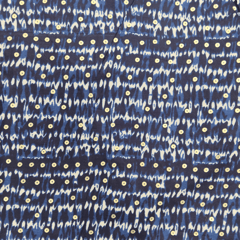 Blue Polka Dot Printed Rayon Fabric