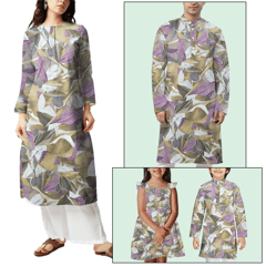 MultiColour Abstract Printed Georgette Fabric