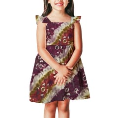 Maroon Stripes Printed Muslin Fabric Material