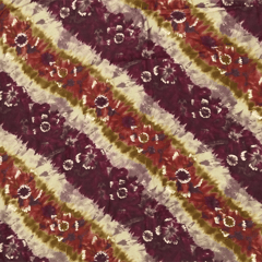 Maroon Stripes Printed Muslin Fabric Material
