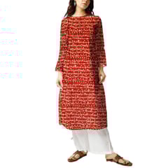 Red Polka Dot Printed Rayon Fabric