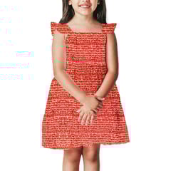 Red Polka Dot Printed Rayon Fabric