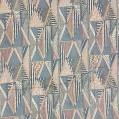 Grey Shades Geometric Printed Rayon Fabric