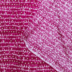 Pink Polka Dot Printed Rayon Fabric