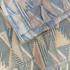 Grey Shades Geometric Printed Rayon Fabric