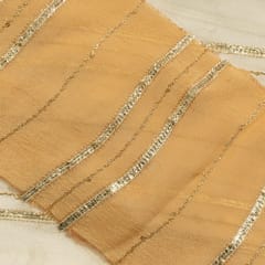 Dyeable Chinon Chiffon Embroidered Fabric